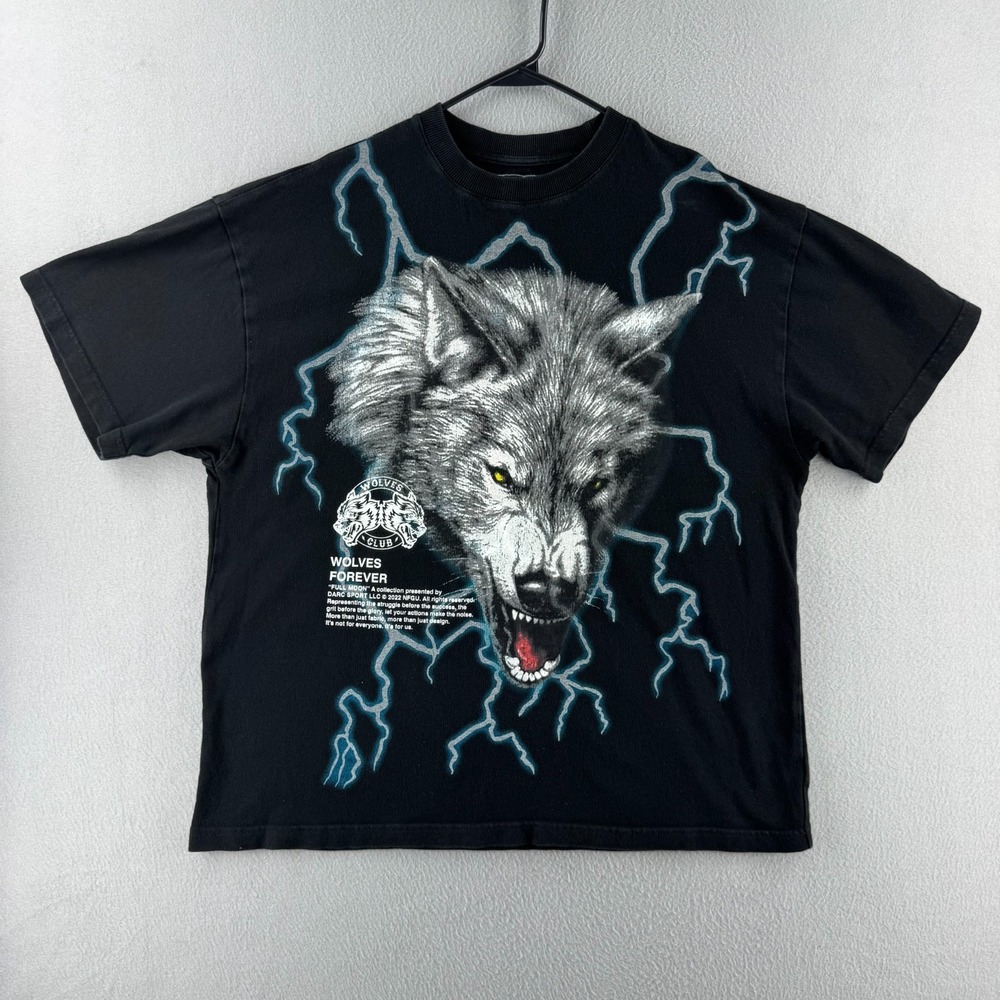 Darc Sport Wolves Club Shirt Mens Large Short Sleeve Tee American Thunder Style